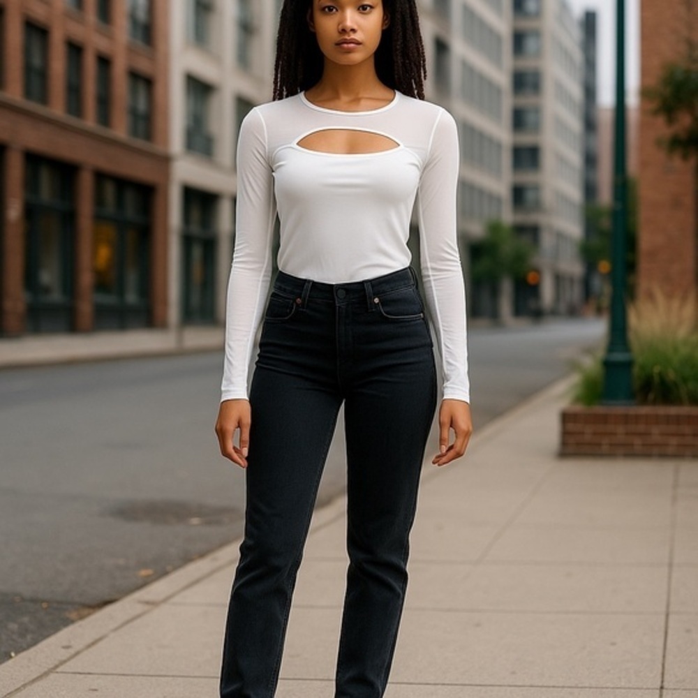 Crave Fame White Bodysuit Top
